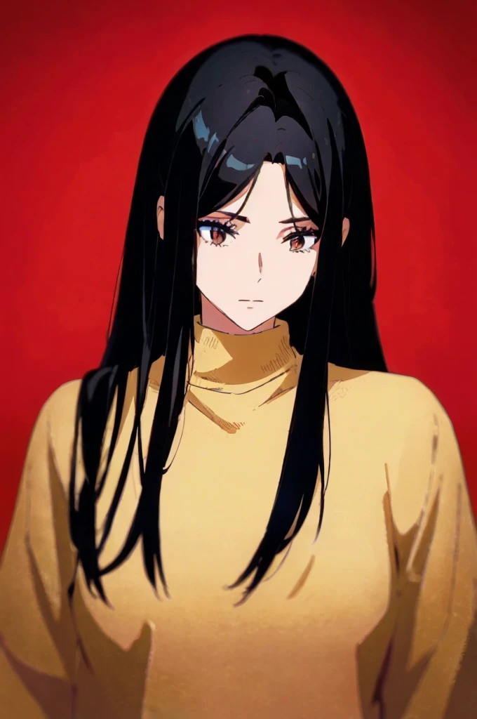 woman with long black hair and a sweater, 18 anos, mulher nova com cabelo escuro longo, olhos lindos