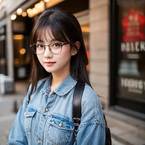 cute girl wearing glasses