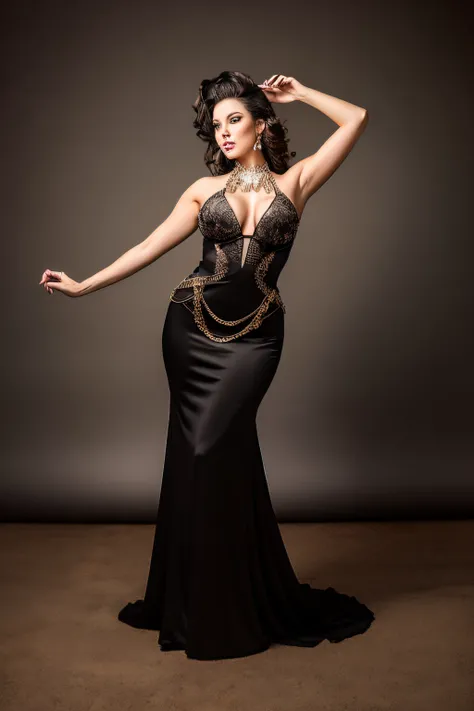 {
  "prompt": "A captivating and powerful single professional photo of a glamour model in a stunning and dynamic pose during a photoshoot. The model is dressed in a breathtaking and fashionable outfit, embodying a fusion of elegance and strength. The photo...