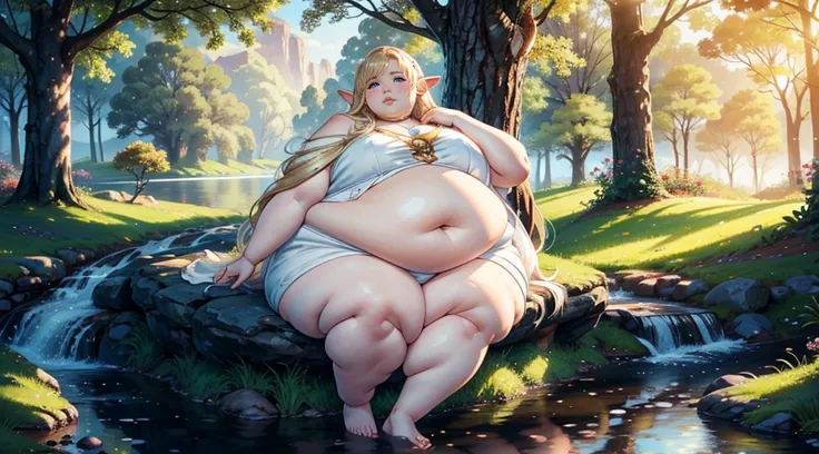 Rule_of_thirds, 1 girl, extremely obese, (obese belly):1.8, (obese legs):1.5, fat rolls, massive SSBBW body, massive hyperbelly, soft massive obese belly, cute chubby feminine face,  pose, soft obese thighs, soft obese legs, soft obese breasts, soft obese ...