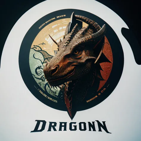 A type logo for Instagram profile image of a dragon