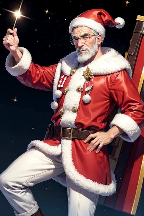 Papai Noel usando arma