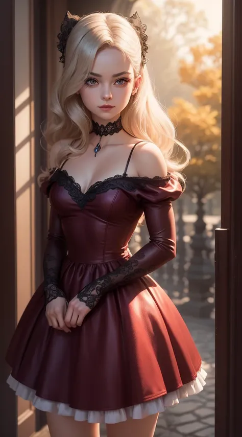 (Masterpiece - Ultra-Detailed, High Resolution)  sabrina spellman, a luz do luar, vestido vermelho, com seu gato preto, cabelos curtos brancos, olhos castanhos