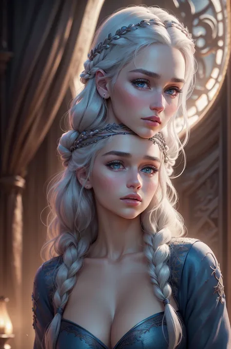 (best quality,4k,highres,masterpiece:1.2),ultra-detailed,(realistic,photorealistic,photo-realistic:1.37),daenerys targaryen port...