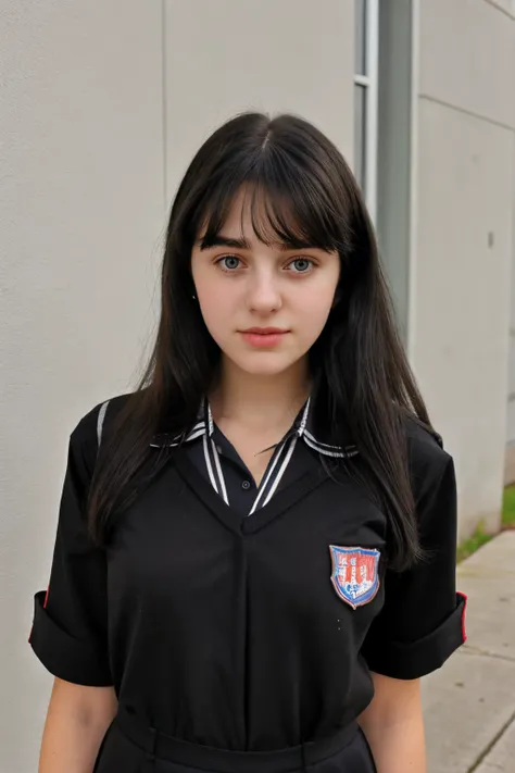 Black hair, school uniform, girl, 23 years old