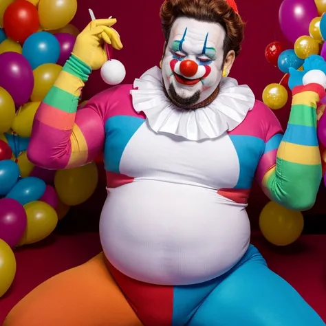 Clown man gets fat