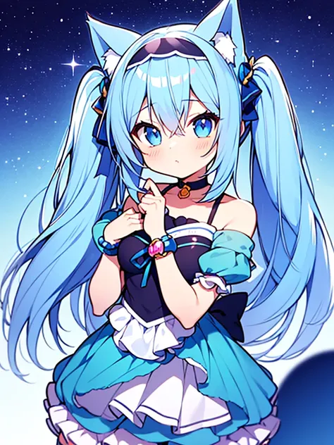 Anime girl with sky blue hair and heart shaped cake, Very beautiful anime cat girl, beautiful anime catgirl, cute anime catgirl, Cat ears anime girl, Holo is a wolf girl, Anime visuals of a cute girl, Meow Zi-san, anime cat girl, (animemanga girl), anime g...