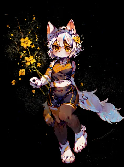 (The environment is dark:0.8),tmasterpiece,high high quality,abstract resources,digitial painting(Artwork by ia Dagasi, Sam,Kiyosan,(human character,Fluffy fur,Character focus:1.1),Human male cat,Short hair details,sporty attire , The eyes are bright, in a...