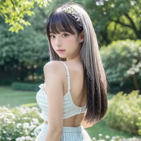 (Best Quality,4K,8K,hight resolution,masutepiece:1.2),Ultra-detailed,extremely detailed eye and face,Beautiful detailed eyes,Beautiful detailed lips,long eyelashes,Realistic,Photorealistic:1.37,young Japanese,fine-grained white skin,,(((High Waist Mini Ple...