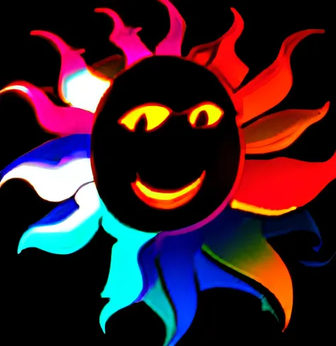 Sun, Smile, No background, Vector art, High contrast