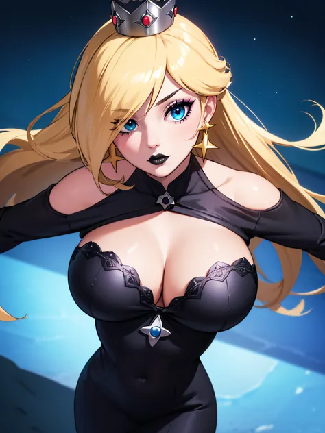 ((high detailed, best quality, 4k, masterpiece, hd:1.3)), rosalina, blue eyes, break blue eyes, seductive, attractive, sexy smil...