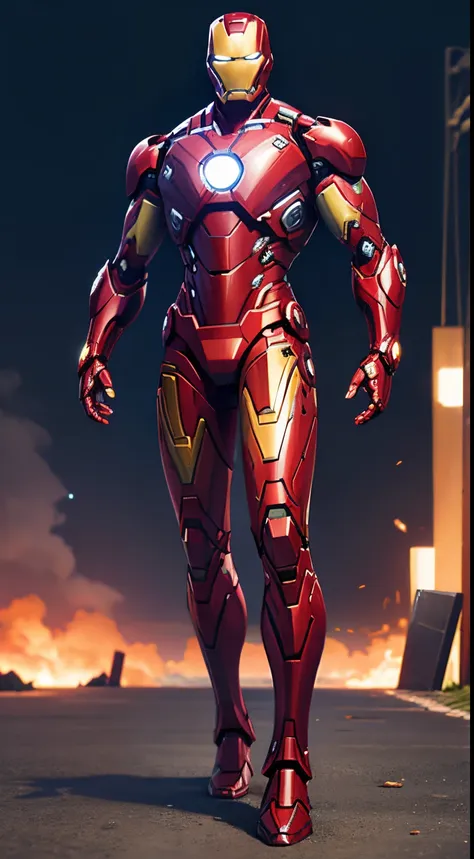 iron man full suited cool pose 8k