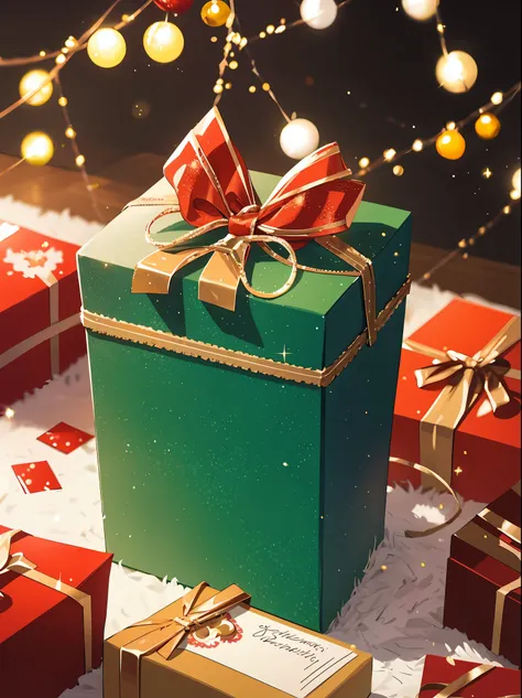 (best quality,4k,8k,highres,masterpiece:1.2),ultra-detailed,realistic,gifts,table,Christmas tree,decorations,wrapping ,bows,ribbon,presents,holiday spirit,vibrant colors,warm lighting,cozy atmosphere,toys,cards,candles,snowflakes,joyful,celebration,exquisi...