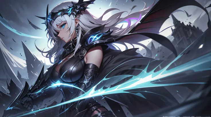 top-quality、Top image quality、​masterpiece、Teenage girl((Black jacket、black mechanic body、Shining red body line、Black Bikini Armor、18year old、 Ager、Best Bust、big bast,Beautiful light blue eyes, Long Blonde Hair、A slender,Large valleys、Reflecting the whole ...