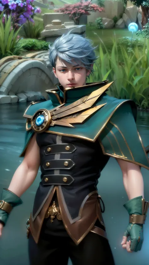masculine male, masterpiece, ((perfect eyeest quality, (semirealism:1.9), beautiful lighting, (extremely detailed CG unity 4k fhd wallpaper), High Detail, Sharp focus, dramatic outdoors, 1 boy ,19 years old, white hair, light purpel eyes.