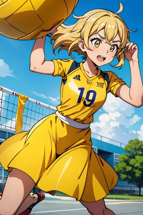 a close up of a woman in a yellow shirt posing for a picture, mika pikazo, dilraba dilmurat, pokimane, gongbi, cosplayer, wearing a volleyball jersey, yan gisuka, lalisa manobal, mai yoneyama, 🐝👗👾, 🚿🗝📝, cindy avelino,full body