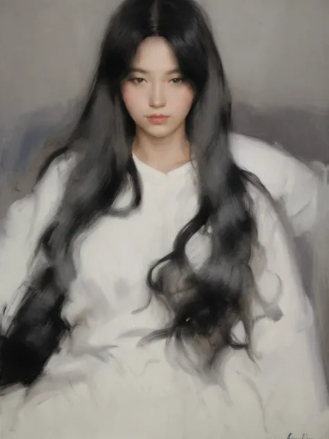 Sargent, 1 Sister, black hair color hair, Long gray hair, actual, contours, Open, shut up, The shirt,