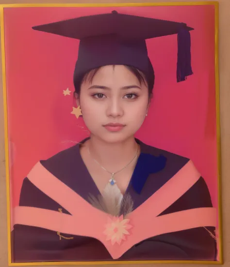 arafed photo of a woman in a graduation gown with a graduation cap, graduation photo, photo taken in 2 0 2 0, wearing an academic gown, digital photograph, nivanh chanthara, around 1 9 years old, aged 2 5, photo of a woman, high quality upload, thin aged 2...