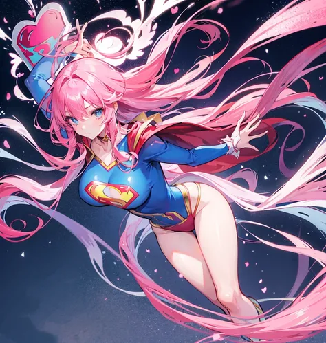 Sweetheart Superman Personification，Super big beauty，Long pink hair