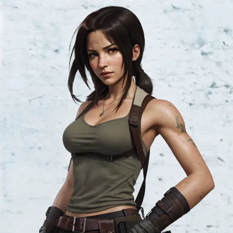 A woman with a pistolet à la main and a haut gris, Portrait de Lara Croft, Lara Croft, Portrait de Tifa Lockhart, Female protagonist 👀 :8, Portrait de Tifa Lockhart, Tifa, Tifa Lockhart, Tifa Lockheart, seductive tifa lockhart portrait, female anime charac...