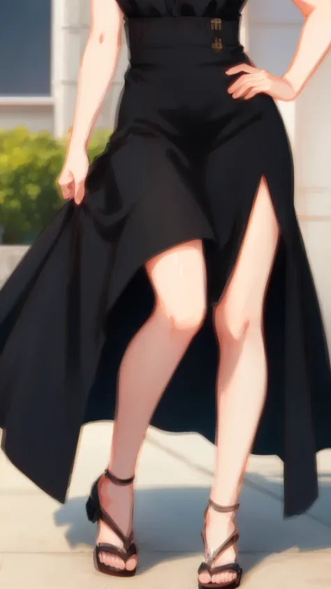 a woman in a black dress posing for a picture, photorealistic anime girl render, smooth anime cg art, game cg, 3 d anime realistic, 3d rendered character art 8 K, realistic anime 3 d style, trending on cgstation, artwork in the style of guweiz, DeviantArt ...