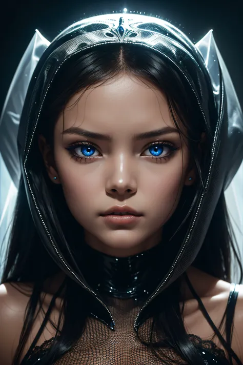 Olivia Rodrigo, wearing alien veil bride latex sexy clothes transparent. professionally retouched, soft lighting, realistic, smooth face, perfect eyes, sharp focus on eyes, 8 k, high definition, insanely detailed, intricate, elegant. in a alien background.