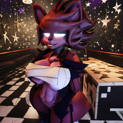 (by Kaeritai07,by Kajinchu ,by Jinu,by Dizzymilky),(hi reest quality),(masterpiece), BREAK solo,fredina,top hat,ponytail,larger anthro, mammal, fredinas nightclub, blue eyes,BREAK ,dark room, having sex, doggy style, big ass, big boobs