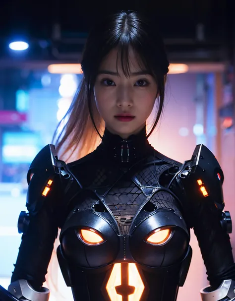 (1 mechanical girl and 1 alien)、（Mystical expression）、top-quality、​masterpiece、超A high resolution、(Photorealsitic:1.4)、Raw photo、女の子1人、glowy skin、(((1 Mechanical Girl)))、((transparent crystal suit bodysuit、The body can see through)).(Natural alien backgrou...