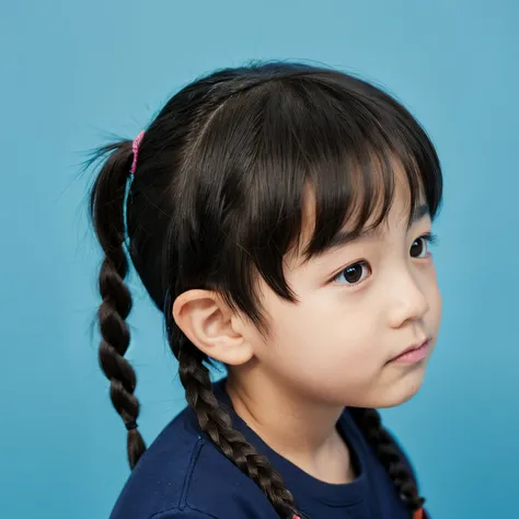 boy with side braids