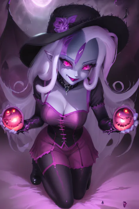 alta calidad, exquisito, beautiful depiction of Trixie Lulamoon as Equestria Girls version of Batman Who Laughs or Batman Dark Metal fused with Doctor Strange Supreme from "Y si," con los ojos rojos y una sonrisa siniestra. Trixie Lulamoon es retratada en ...