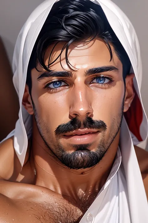 faaris azura, arabic, thobe, close up, aesthetic