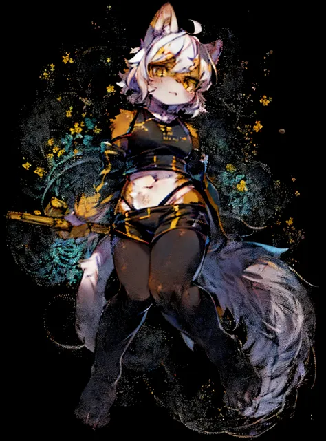 (The environment is dark:0.8),tmasterpiece,high high quality,abstract resources,digitial painting(Artwork by ia Dagasi, Sam,Kiyosan,(human character,Fluffy fur,Character focus:1.1),anthro male cat,Short hair details,sporty attire , Eyes are bright, in a pa...