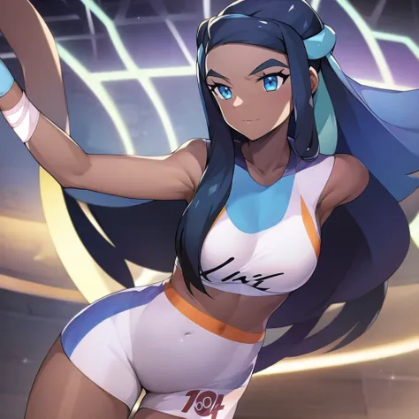 nessa \(pokemon\), 1girl, solo, mature female, milf, motherly