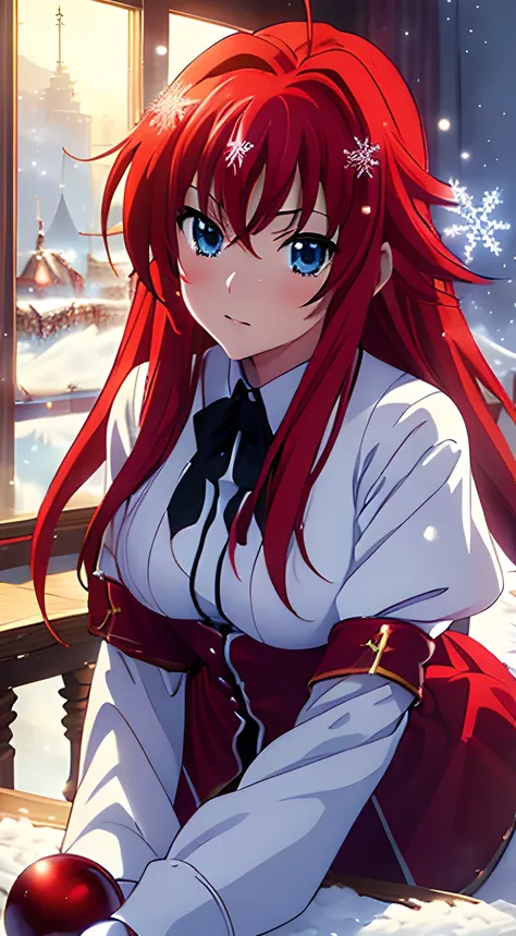 quality、picture quality、tmasterpiece、makeup gremory((red santa claus costume、sixteen years old、 senior citizen、best bust、big bas...