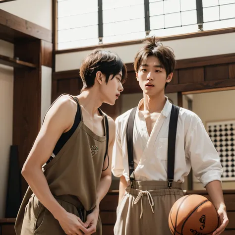 Genshin Impact，walnut，Suspenders，Playing the Basketball