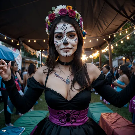 Generate a happy day of the dead picture.