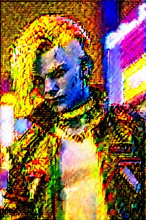 James, Team Rocket, Blue hair, TRJS, 1boy, cyberware cybernetic face modification, cowboy shot
(Cyberpunk 2077), holding rose, neon city background