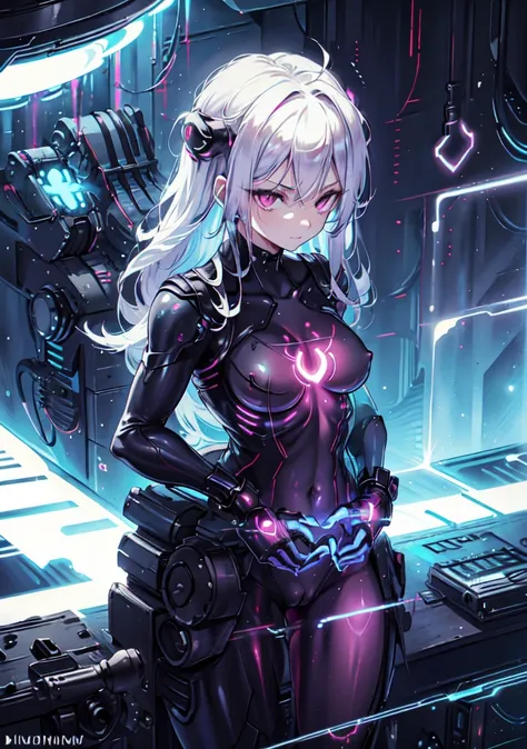 {nsfw}+++(evil fall samus aran) 1girl, standing, blue neon  zero suite, looking at viewer, (dark persona, corruption) contrapposto, evil, dark persona, bad end, corruption, dominatrix, parasite, infected, transformation, possession, mind_control, mind brea...