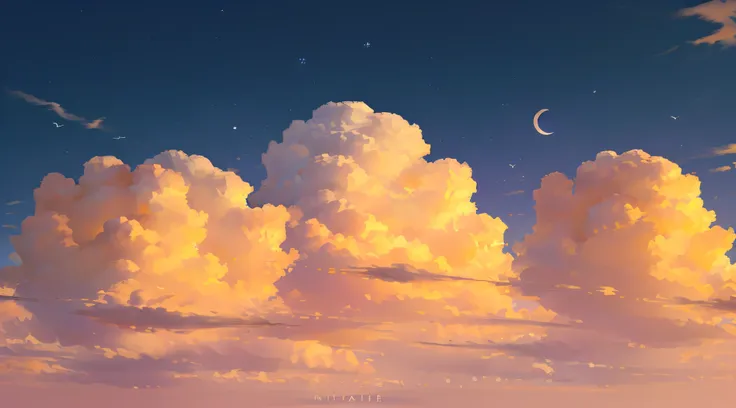 （best quality，tmasterpiece）， sky sky， cloud， nohumans， that bird， wide wide shot， ， themoon， offcial art， wallpapers，8k，a high r...