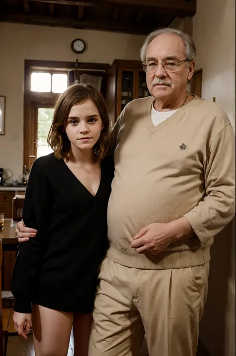 Couple photo of Emma Watson and her fat grandpa. eifersucht.