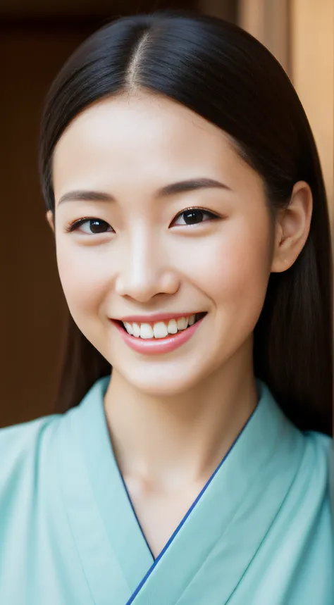 The charming face of the hostess、japanese kimono、hiquality、A hyper-realistic、healthy、Smiling expression、Slender perfect figure、Japan beauties、 perfect eyes beautiful skin、The upper part of the body、Shrines and temples