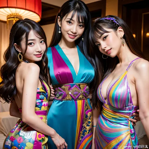 Best-quality, Masterpiece, Ultra-High-Resolution, (Photorealistic:1.4), Raw-Photo, Extremely-Details, Perfect-Anatomy, Ultra-Detailed, 

at, midnight, in luxury hotel suite, 
((((((many-young-girls having a lots of fun at drinking party, all very popular J...