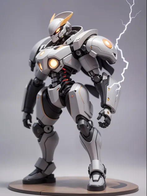 (Mechanical, Snake: 1.331), Lightning Fast, Cute Style, Small, Big Head, 3D Rendering, ((Q Version)), Pokémon Style, Machine Style, Cinematic Texture, Figures, Pokémon, Movie Lights, Heavy Robotic Arm, Mechanical Belly, Mechanical Legs, Mechanical Legs, Me...