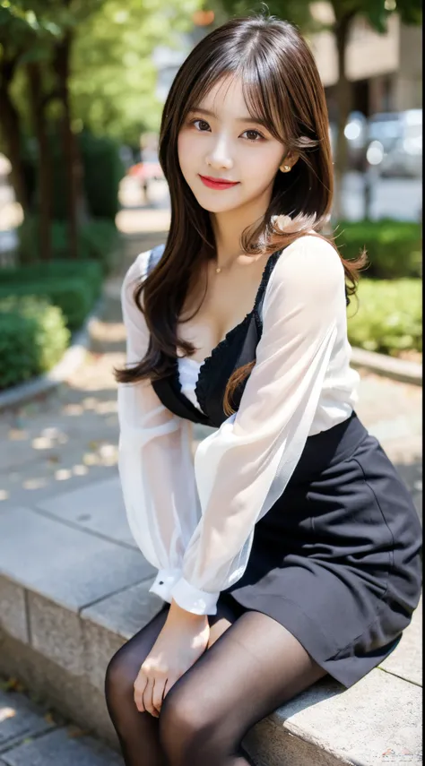 ulzzang -6500-v1.1, (Raw photo:1.2), (Photorealsitic),(Real: 1.4), masutepiece, Best Quality, Illustration, Ultra-detailed, finely detail, hight resolution, 8K Wallpaper, Perfect dynamic composition, Beautiful detailed eyes, ladies business fashion, harsh ...