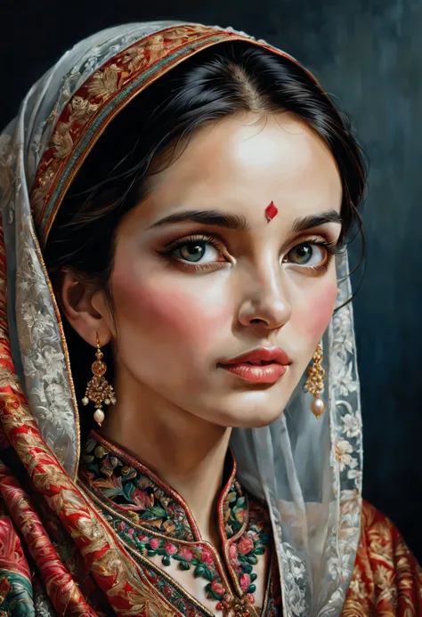 (high qulity, Detailed portrait:1.2), Realistic oil painting, closeup portrait, Exquisite embroidery skills, Facial features come to life, Detailed stitching, Vibrant thread colors, exquisite silk fabric, Shiny highlights and shadows, clever color mixing, ...