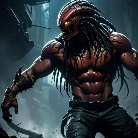 Predator from the movie combined with the alien