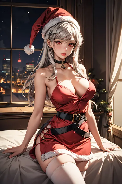 anime - style image of a white haired woman, x ornament, anime barbie in white stockings, seductive anime girl, extremely detailed artgerm, beautiful anime girl, beautiful alluring anime woman, [ 4 k digital art ]!!, detailed digital anime art, ! dream art...