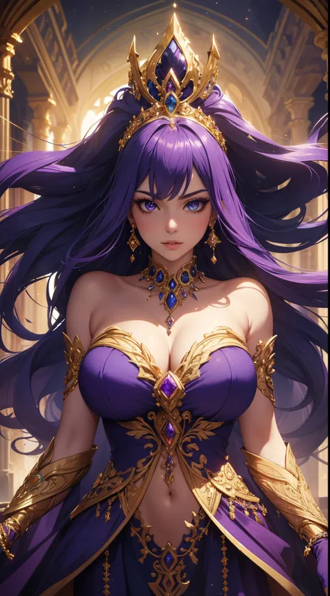 (ultra-realistic:1.2),(vibrant colors),(sharp focus)
stylish queen goddess,long flowing hair,beautiful detailed eyes,thin eyebrows,seductive lips
exquisite jewelry,delicate tiara,golden necklace with precious gemstones
extravagant gown,flowing fabric,rich ...