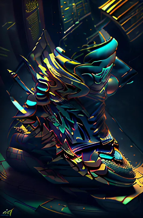 (best quality,Altas,master part:1.2),"dark green basketball sneakers with gold laces and black sole","illustration,photo-realistic:1.37","ultra-detalhado","vivid colors","studio lighting","foco nítido","sneaker","Sportswear","green sneakers","atacadores de...