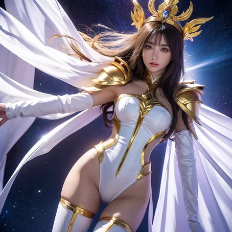 Beutiful women，Saint Seiya Holy Vestment，crotch abyss，whitethighhighs